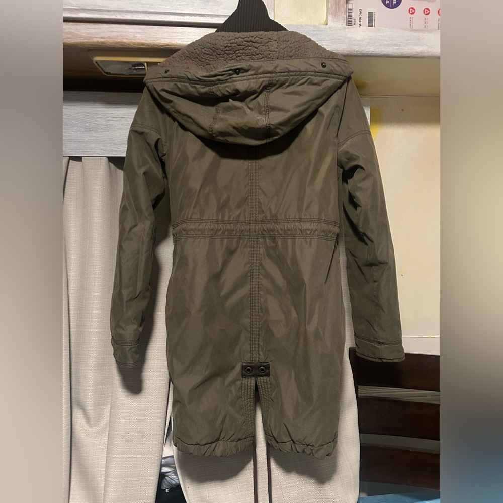 Abercrombie fitch utility army green military like jacket coat S SMALL winter - Picture 4 of 10